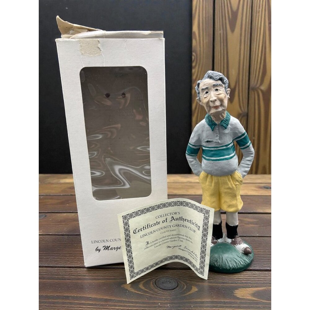 Lincoln County Garden Club Figurine By Marge Crunkleton 1994 Signed & COA Norman